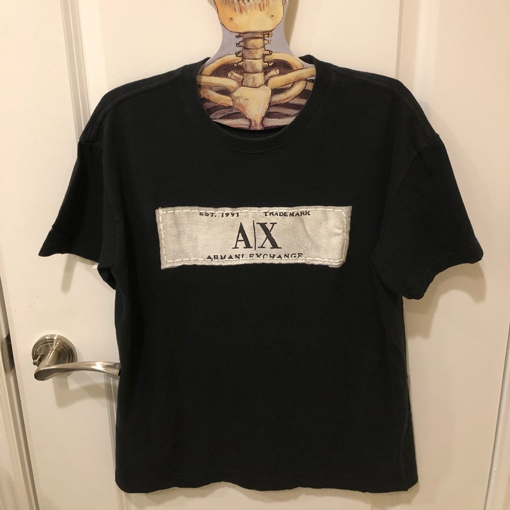 A/X Armani Exchange Men’s S Black Crew Neck Tee